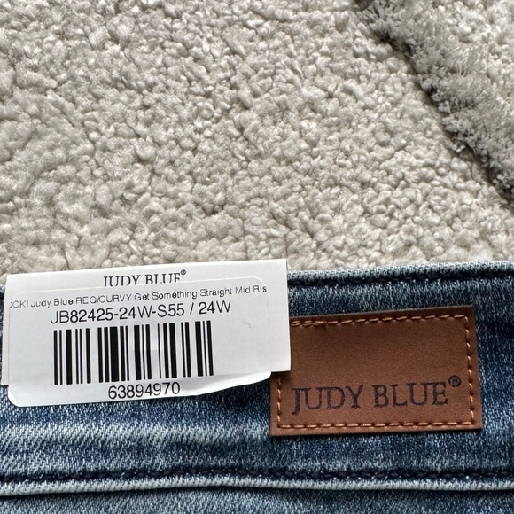 Judy Blue jeans Destroy Get Something Straight Mid Rise raw hem 24W new - Picture 14 of 14
